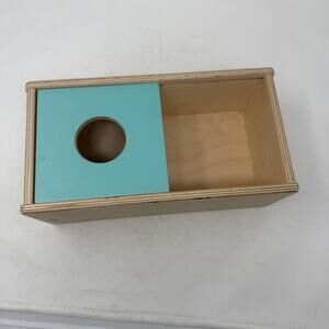 Lovevery Teal Wooden Ball Drop Slide Box - No Ball